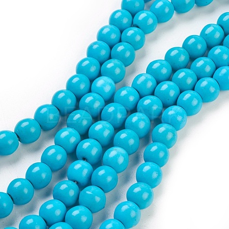 Synthetic Turquoise Beads Strands TURQ-G106-8mm-02F-1