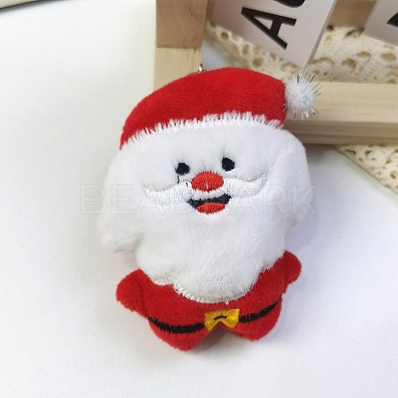 Christmas Theme Cloth Plush Doll Pendant Decorations HJEW-D030-01A-1