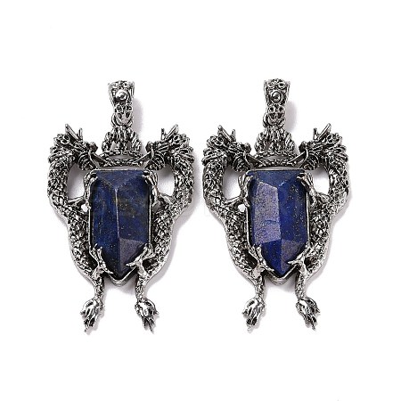Natural Lapis Lazuli Faceted Big Pendants G-L524-04AS-03-1