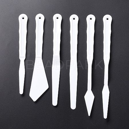 Plastic Oil Painting Scraper Knife AJEW-L083-01-1
