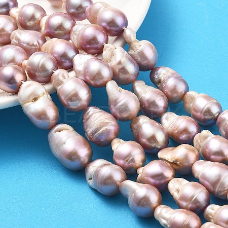 Natural Nucleated Pearl Beads Strands PEAR-B004-15E-01D-1