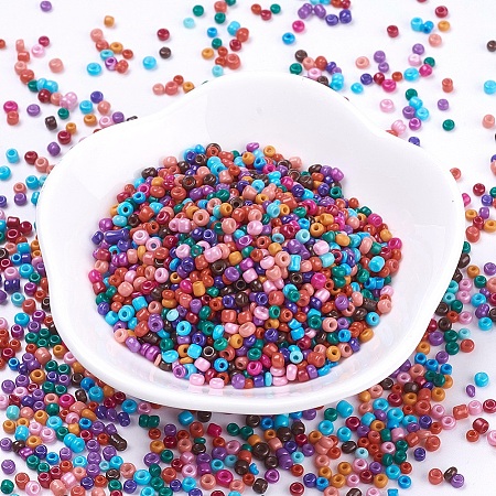 12/0 Baking Paint Glass Seed Beads SEED-S001-KM-1