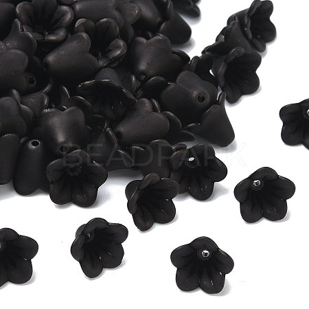 Frosted Flower Acrylic Beads FACR-5332-12A-1