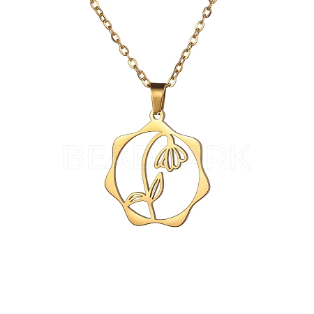 304 Stainless Steel Pendant Necklace PW-WG26640-11-1