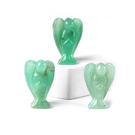 Natural Green Aventurine Carved Healing Angel Figurines PW-WG73241-02-1