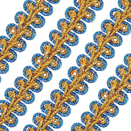 Lace Trim Polyester Ribbon for Jewelry Making OCOR-WH0071-007A-1