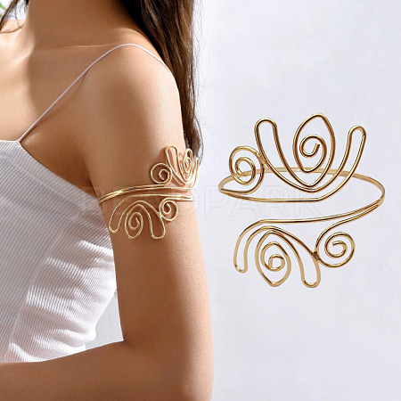 Flower Alloy Upper Arm Open Cuff Bangles WG9CF3D-09-1