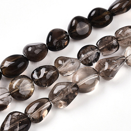 Natural Smoky Quartz Beads Strands G-R439-30A-01-1