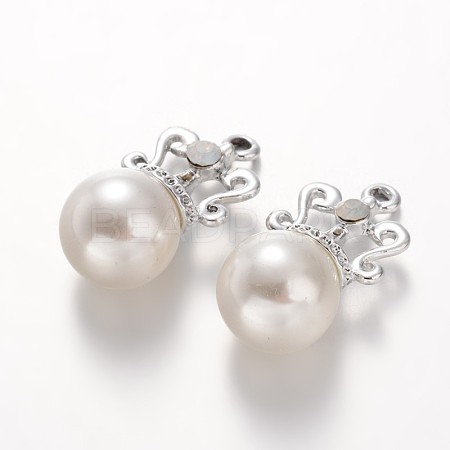 Silver Color PlatedAlloy Imitation Pearl Pendants LS-PALLOY-M179-25-AAA-1