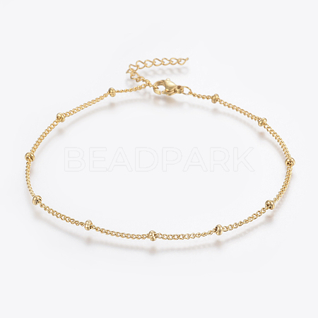 304 Stainless Steel Anklets X-AJEW-H013-04G-1