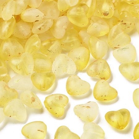 Frosted Transparent Acrylic Beads X1-OACR-F013-09-1