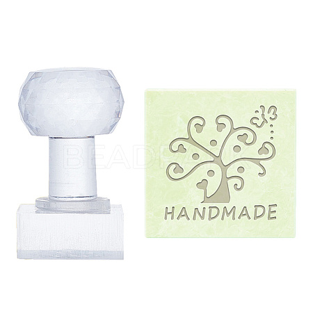 Clear Acrylic Soap Stamps DIY-WH0445-007-1