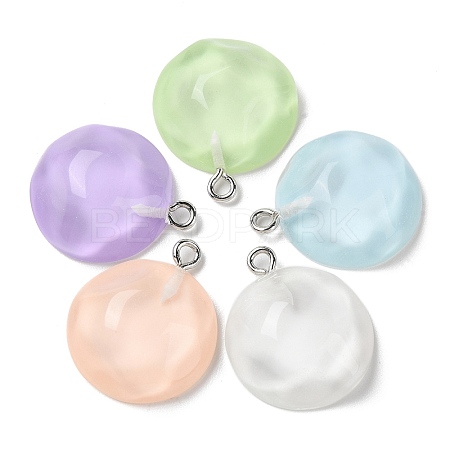 Translucent Resin Pendants RESI-A025-06E-1