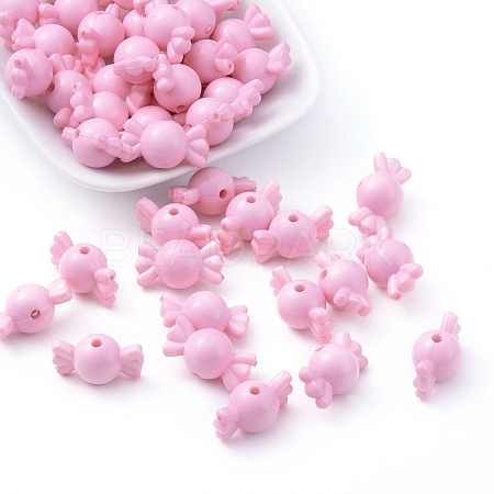 Solid Color Acrylic Beads SACR-R808-09-1