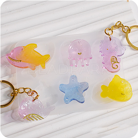 Starfish/Whale/Octopus Pendant DIY Silhouette Silicone Mold LS-DIY-K073-09A-1