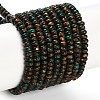 Assembled Natural Malachite & Bronzite Beads Strands G-A230-C02-01-1