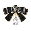 Bowknot & Teardrop Enamel Pins JEWB-B036-01G-1