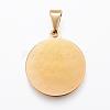 Real 18K Gold Plated 304 Stainless Steel Pendants STAS-H372-01L-2