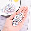 White Opaque Acrylic Beads MACR-YW0001-19F-5