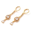 Rack Plating Golden Brass Dangle Leverback Earrings EJEW-B037-09G-1