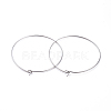 316 Surgical Stainless Steel Hoop Earring Findings STAS-J025-01F-P-1
