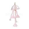 Glass Seed Beaded Jellyfish Big Pendants X-PALLOY-MZ01166-03-1