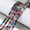 2 Strands Dyed Natural Malaysia Jade Rondelle Beads Strands G-PA0001-84-3