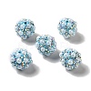 Polymer Clay Rhinestone Beads RGLA-D050-01G-2