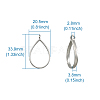 Rack Plating Alloy Teardrop Open Back Bezel Pendants PALLOY-TA0001-09P-8