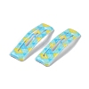 10Pcs 5 Colors Tartan Pattern Epoxy Resin Snap Hair Clip PHAR-P009-01B-3
