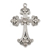 Alloy Rhinestone Cross Big Pendants ALRI-1475-P-RS-1