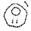 Necklaces & Stretch Bracelets & Dangle Earrings Jewelry Sets SJEW-I198-06P-1