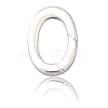 1Pc 925 Sterling Silver Spring Gate Rings STER-BBC0008-50A-2