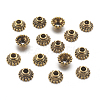 Apetalous Tibetan Style Alloy Flower Bead Caps X-TIBE-S223-AG-RS-1