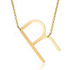 201 Stainless Steel Initial Pendants Necklaces NJEW-S069-JN004D-R-1