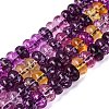 Crackle Transparent Glass Beads Strands GLAA-N074-02A-04-1