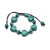 Synthetic Turquoise Braided Bead Bracelets BJEW-K212-D-2