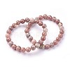 Natural Plum Blossom Jasper Beads Stretch Bracelets BJEW-F380-01-B08-8