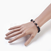 Natural Lava Rock Beads Stretch Bracelets BJEW-JB03901-02-4