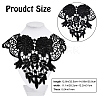 Gorgecraft 6Pcs 6 Style Milk Silk Embroidered Floral Lace Collar DIY-GF0005-42-2