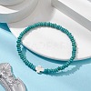 Synthetic Turquoise Beads Stretch Bracelets for Women Men BJEW-JB11293-01-1