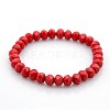 Glass Rondelle Beads Stretch Bracelets X-BJEW-F073-06-1