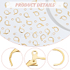 BENECREAT 40Pcs Brass Leverback Earring Findings KK-BC0013-03G-4