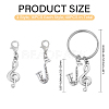 48Pcs 3 Style Alloy Pendant Decoration & Keychain HJEW-CA00047-2