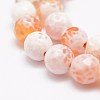 Faceted Natural Fire Crackle Agate Beads Strands X-G-F447-8mm-B03-3