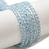 Natural Blue Topaz Beads Strands G-B090-A28-03-1