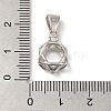 Rhodium Plated 925 Sterling Silver Cage Pendant STER-G038-01P-3