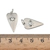 Brass Micro Pave Clear Cubic Zirconia Pendants KK-A280-15P-3