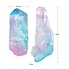 3Pcs Electroplate Natural Quartz Crystal Beads Strands G-FS0001-66-2