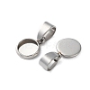 304 Stainless Steel Pendant Cabochon Settings STAS-L282-010P-01-2